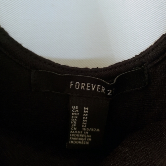 F21 Forever 21 Short Sleeve Bodycon Knit Dress - Picture 2 of 3